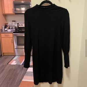 Black Mock-Neck Dress (X-Small)